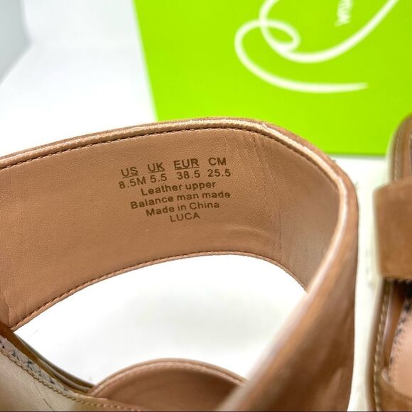 NEW Sam Edelman Luca Wedge Platform Suede Espadrille Sandals Size 8.5 - Picture 8 of 9